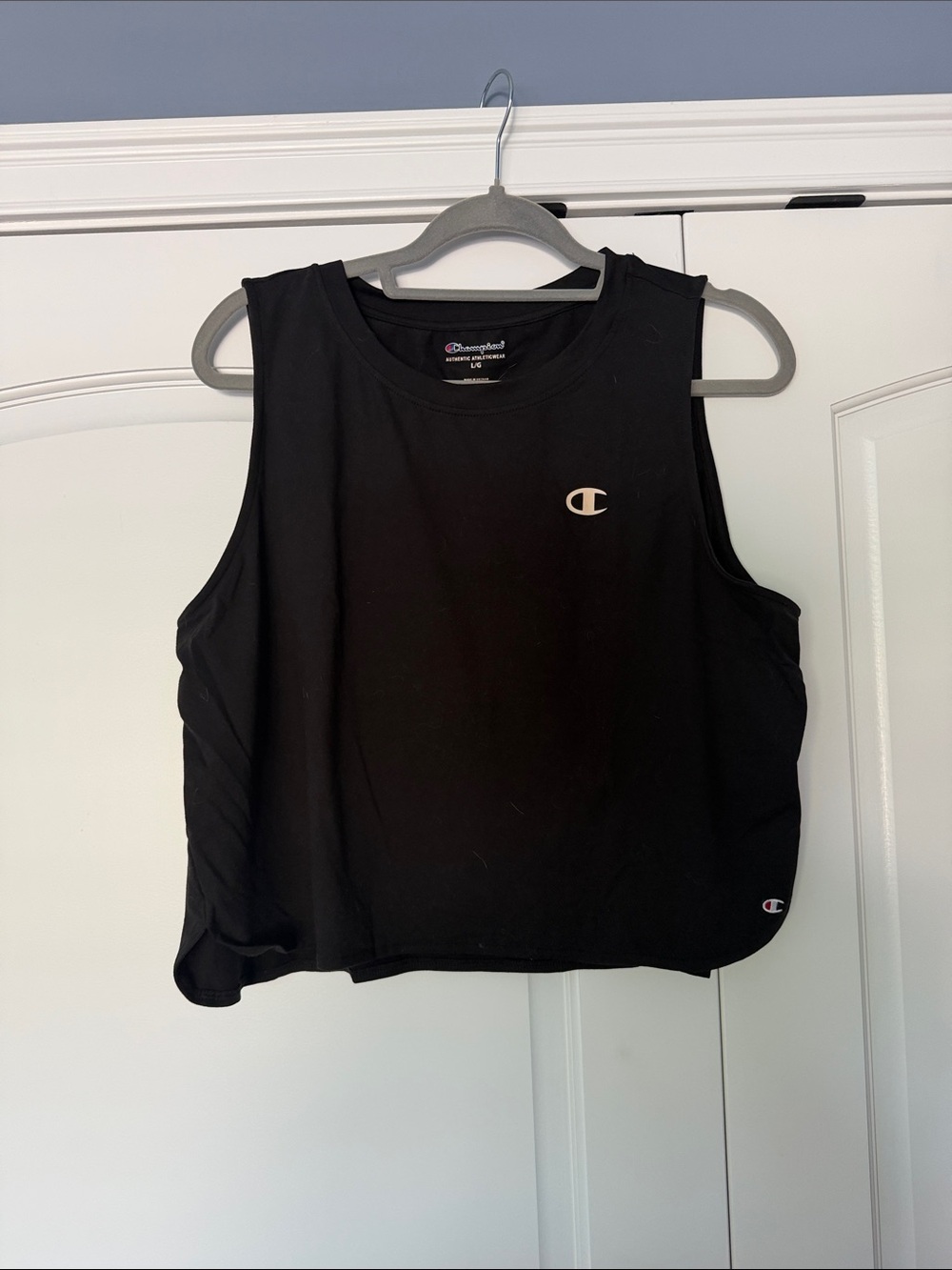 Champion Black Cropped Athletic Tank Top